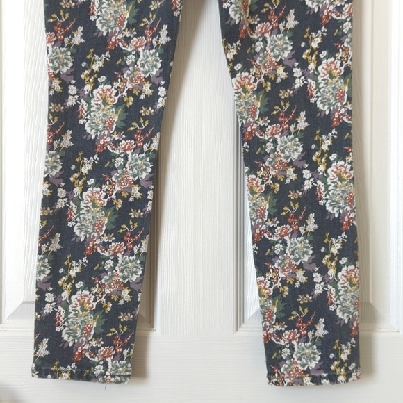 Lucky Brand Lolita Floral Low Rise Ankle Cropped Skinny Jeans Gray 00/24 - Picture 6 of 16